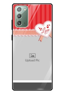Galaxy Note 20 Custom Glass Mobile Case  - Red Love Pattern Design