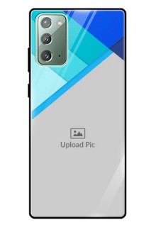 Galaxy Note 20 Custom Glass Phone Case  - Blue Pattern Design