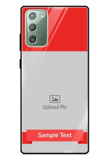 Galaxy Note 20 Custom Glass Phone Case  - Simple Red Color Design
