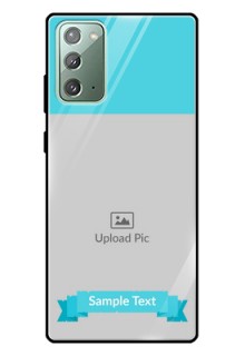 Galaxy Note 20 Personalized Glass Phone Case  - Simple Blue Color Design