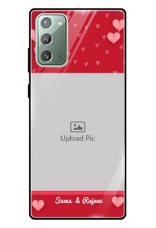 Galaxy Note 20 Custom Glass Phone Case  - Valentines Day Design