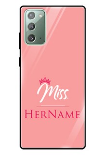 Galaxy Note 20 Custom Glass Phone Case Mrs with Name