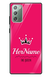 Galaxy Note 20 Glass Phone Case Queen with Name