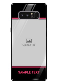 Galaxy Note 8 Custom Glass Mobile Case  - with Add Text Design