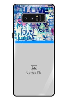 Galaxy Note 8 Custom Glass Mobile Case  - Colorful Love Design