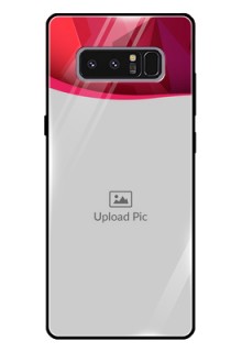 Galaxy Note 8 Custom Glass Mobile Case  - Red Abstract Design