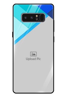 Galaxy Note 8 Custom Glass Phone Case  - Blue Pattern Design