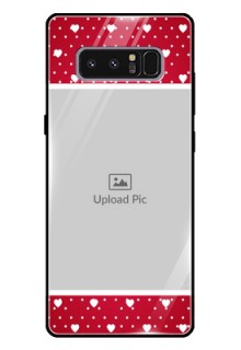 Galaxy Note 8 Photo Printing on Glass Case  - Hearts Mobile Case Design