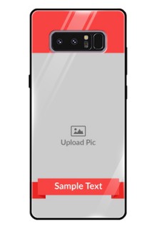 Galaxy Note 8 Custom Glass Phone Case  - Simple Red Color Design