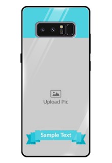 Galaxy Note 8 Personalized Glass Phone Case  - Simple Blue Color Design