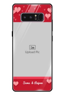 Galaxy Note 8 Custom Glass Phone Case  - Valentines Day Design