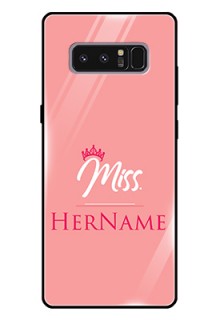 Galaxy Note 8 Custom Glass Phone Case Mrs with Name