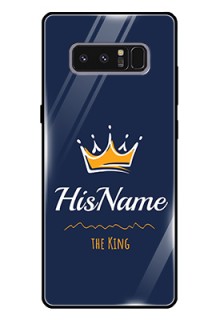 Galaxy Note 8 Glass Phone Case King with Name
