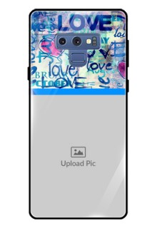 Galaxy Note 9 Custom Glass Mobile Case  - Colorful Love Design