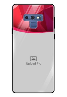 Galaxy Note 9 Custom Glass Mobile Case  - Red Abstract Design