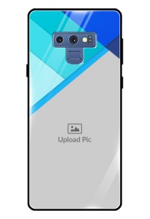 Galaxy Note 9 Custom Glass Phone Case  - Blue Pattern Design