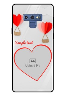 Galaxy Note 9 Custom Glass Mobile Case  - Parachute Love Design