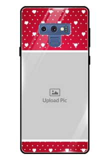 Galaxy Note 9 Photo Printing on Glass Case  - Hearts Mobile Case Design
