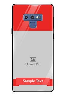 Galaxy Note 9 Custom Glass Phone Case  - Simple Red Color Design