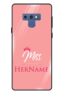 Galaxy Note 9 Custom Glass Phone Case Mrs with Name