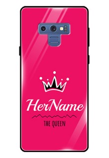 Galaxy Note 9 Glass Phone Case Queen with Name