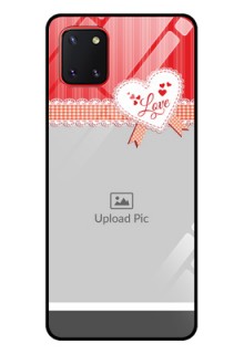 Galaxy Note10 Lite Custom Glass Mobile Case - Red Love Pattern Design