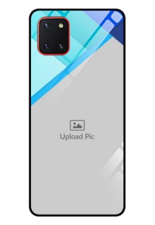 Galaxy Note10 Lite Custom Glass Phone Case - Blue Pattern Design
