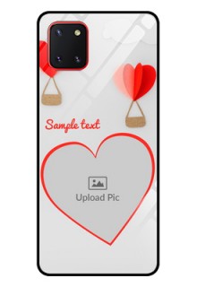 Galaxy Note10 Lite Custom Glass Mobile Case - Parachute Love Design