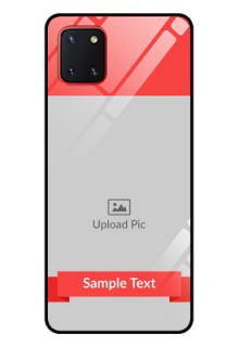 Galaxy Note10 Lite Custom Glass Phone Case - Simple Red Color Design