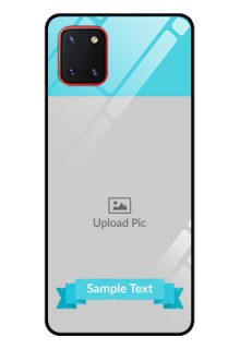 Galaxy Note10 Lite Personalized Glass Phone Case - Simple Blue Color Design