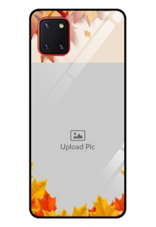 Galaxy Note10 Lite Photo Printing on Glass Case - Autumn Maple Leaves Design