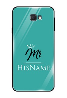 Galaxy On7 Prime Custom Glass Phone Case Mr with Name