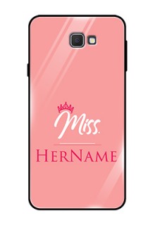 Galaxy On7 Prime Custom Glass Phone Case Mrs with Name