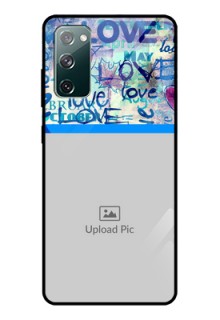 Galaxy S20 FE 5G Custom Glass Mobile Case  - Colorful Love Design