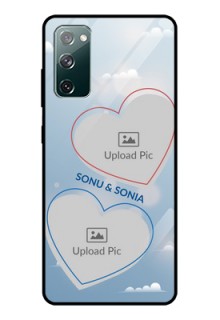 Galaxy S20 FE 5G Custom Glass Mobile Case  - Blue Color Couple Design 