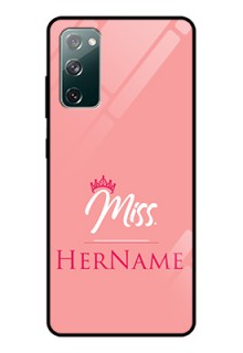 Galaxy S20 FE 5G Custom Glass Phone Case Mrs with Name