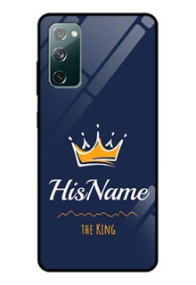 Galaxy S20 FE 5G Glass Phone Case King with Name