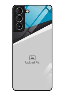 Galaxy s21 Plus Photo Printing on Glass Case  - Simple Pattern Photo Upload Design