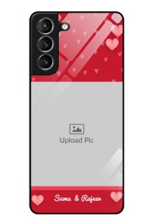 Galaxy s21 Plus Custom Glass Phone Case  - Valentines Day Design
