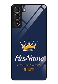 Galaxy s21 Plus Glass Phone Case King with Name