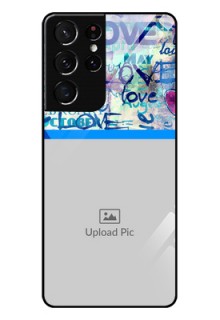 Galaxy S21 Ultra Custom Glass Mobile Case  - Colorful Love Design
