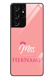Galaxy S21 Ultra Custom Glass Phone Case Mrs with Name