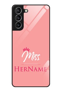 Galaxy S21 Custom Glass Phone Case Mrs with Name