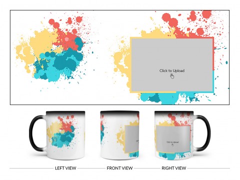 Multiple Colours Design On Magic Black Mug
