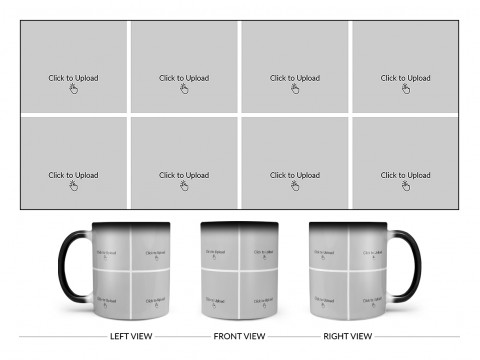 8 Pic Upload Design For Any Occasions & Event Design On Magic Black Mug
