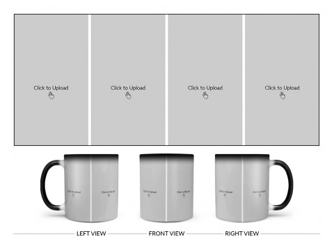 4 Vertical Pic Upload Design For Any Occasions & Event Design On Magic Black Mug