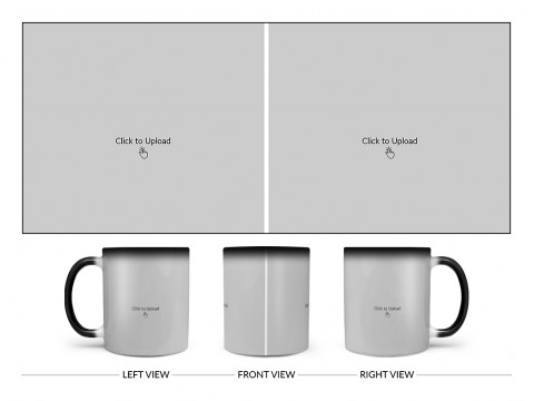 2 Large Pic Upload Design For Any Occasions & Event Design On Magic Black Mug