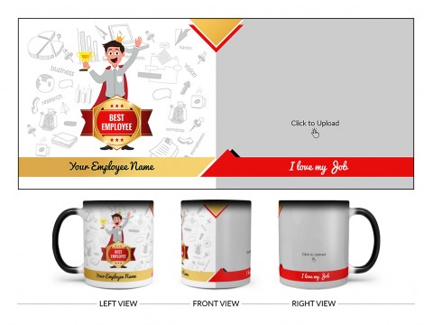 Best Employee Design On Magic Black Mug