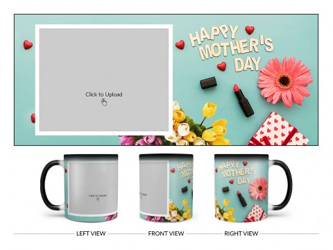 Happy Mother's Day Design On Magic Black Mug