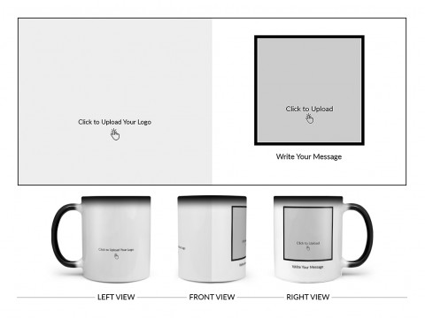 Company Mug With Photo Design On Magic Black Mug